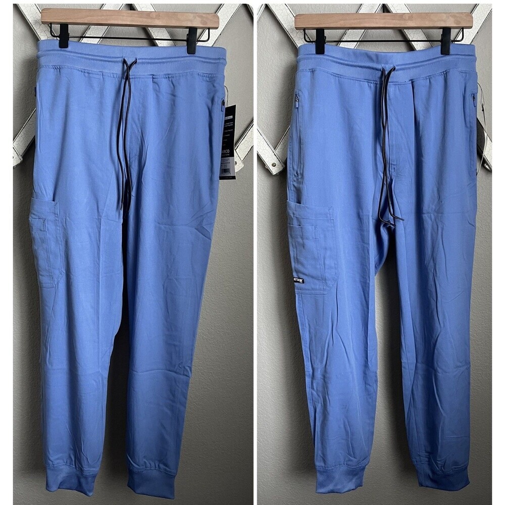 NWT! 2 Grey's Anatomy By Barco Men's M Murphy Jogger Scrub Pants Spandex Stretch